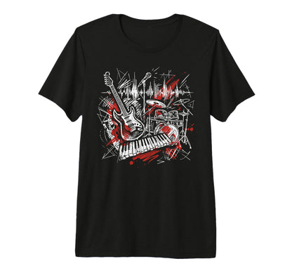 Rock Band Instruments Rock And Roll T-Shirt - Minimalist Print Men Women - T-Shirt, Sweatshirt, Hoodie