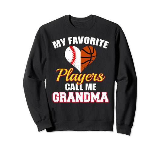 My Favorite Baseball Basketball Sweatshirt - Casual Everyday Wear Unisex - T-Shirt, Sweatshirt, Hoodie