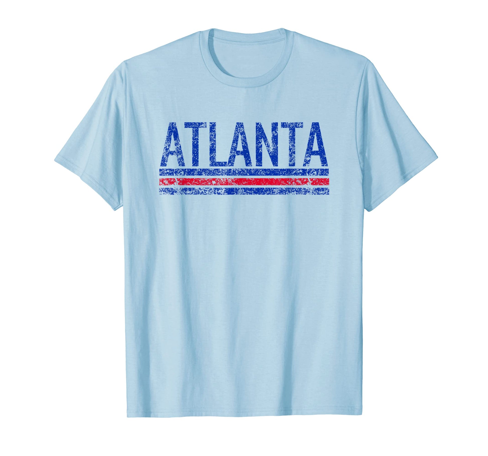 Atlanta Georgia Weathered Stripe Throwback T-Shirt - Novelty Apparel Unisex - T-Shirt, Sweatshirt, Hoodie