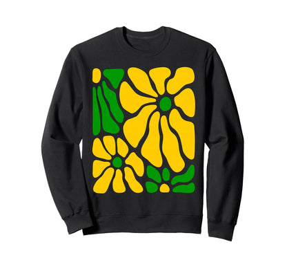 Jamaican Floral Boho Jamaica Flag Sweatshirt - Novelty Apparel Unisex - T-Shirt, Sweatshirt, Hoodie