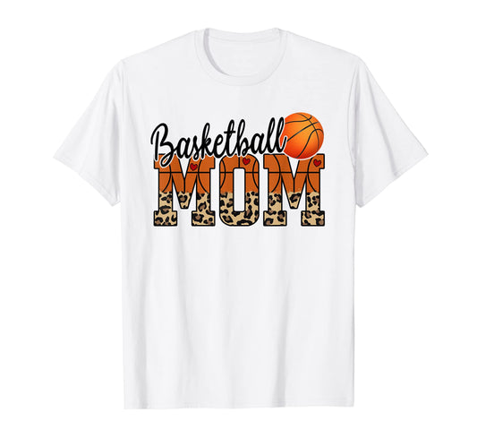 Basketball Mom Leopard Basketball Mama T-Shirt - Graphic Print for Adults - T-Shirt, Sweatshirt, Hoodie