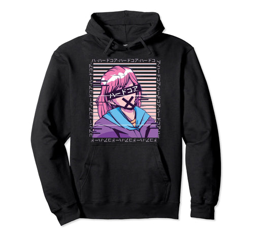 Aesthetic Anime Glitch Vaporwave Japanese Hoodie - Graphic Print Men Women - T-Shirt, Sweatshirt, Hoodie