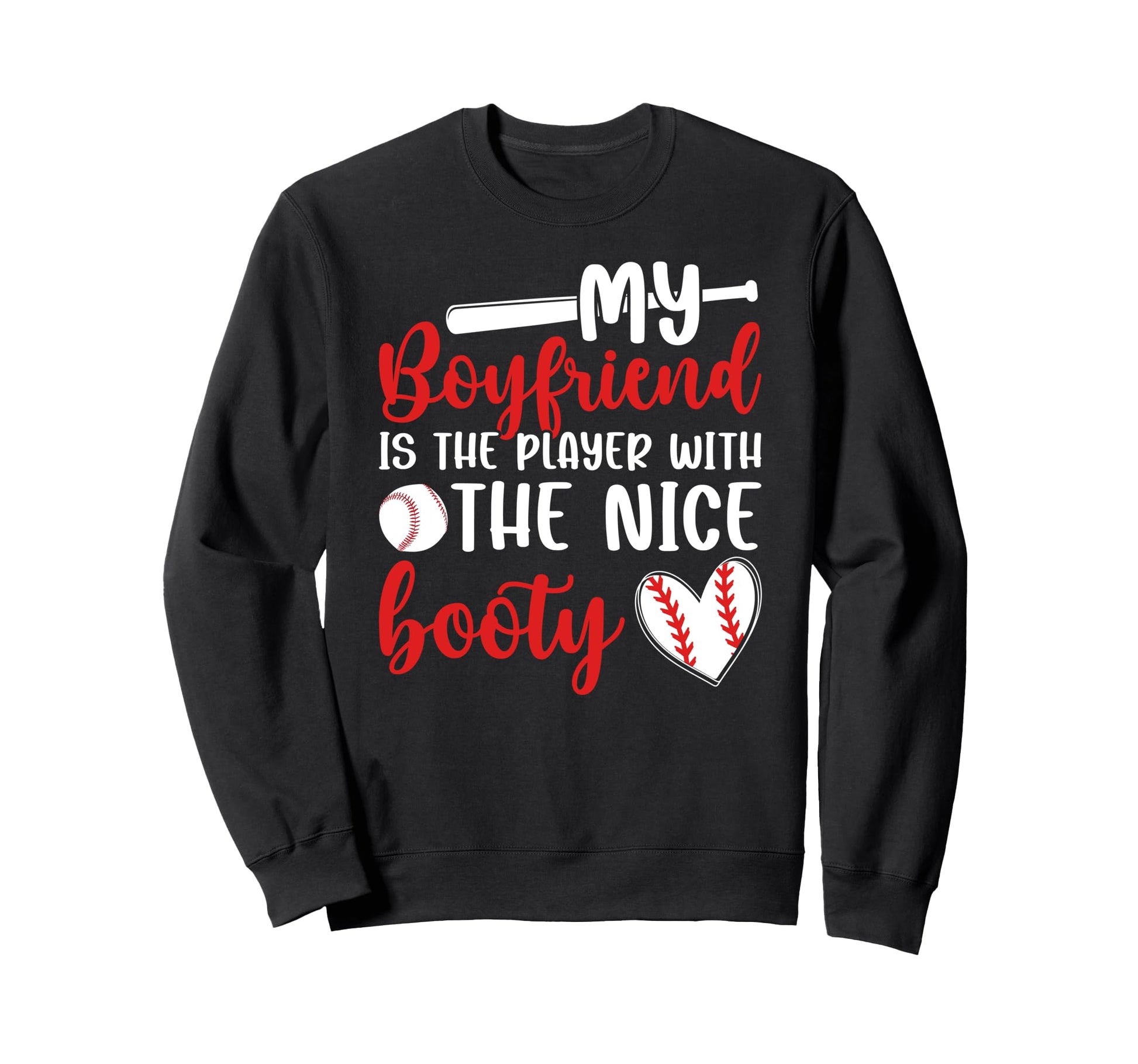Baseball Girlfriend Funny Sweatshirt - Minimalist Print for Adults - T-Shirt, Sweatshirt, Hoodie