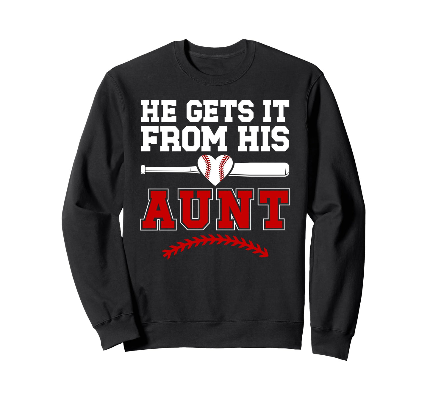 Proud Baseball Aunt Baseball Sweatshirt - Casual Everyday Wear Men Women - T-Shirt, Sweatshirt, Hoodie