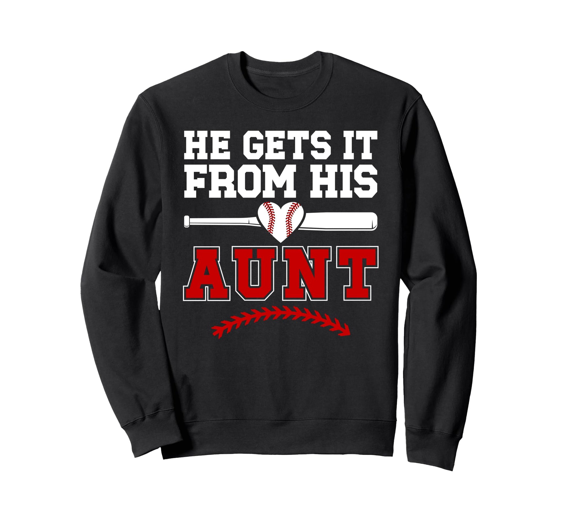Proud Baseball Aunt Baseball Sweatshirt - Casual Everyday Wear Men Women - T-Shirt, Sweatshirt, Hoodie