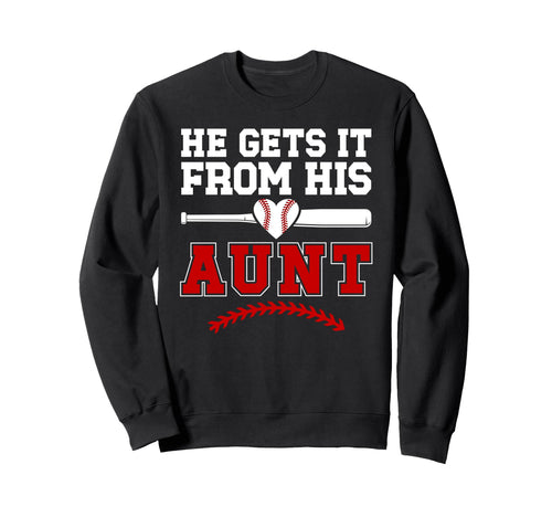 Proud Baseball Aunt Baseball Sweatshirt - Casual Everyday Wear Men Women - T-Shirt, Sweatshirt, Hoodie