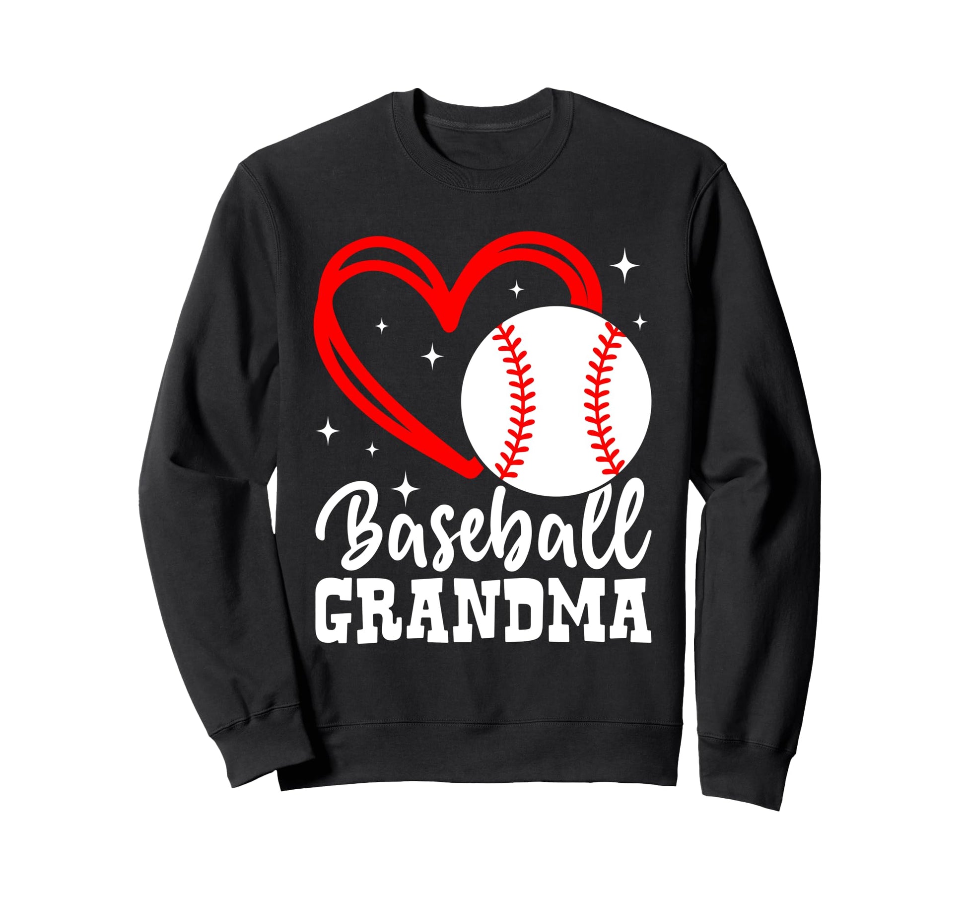 Baseball Grandma Heart And Sweatshirt - Casual Everyday Wear for Adults - T-Shirt, Sweatshirt, Hoodie