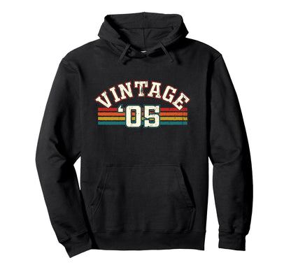 2005 Birth Year Birthday Rainbow Lines Hoodie - Minimalist Print Men Women - T-Shirt, Sweatshirt, Hoodie