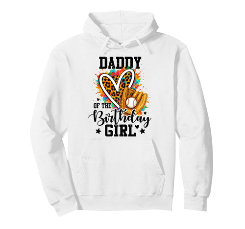 Daddy Birthday Baseball Colorful Matching Hoodie - Unique Graphic Men Women - T-Shirt, Sweatshirt, Hoodie