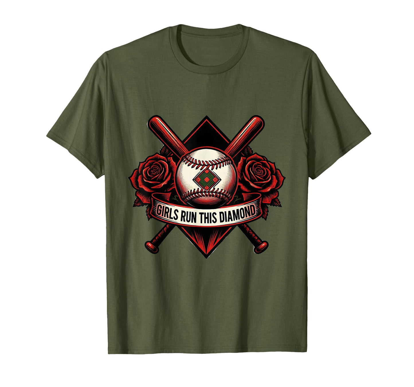Run This Diamond Baseball T-Shirt - Unique Graphic Unisex - T-Shirt, Sweatshirt, Hoodie