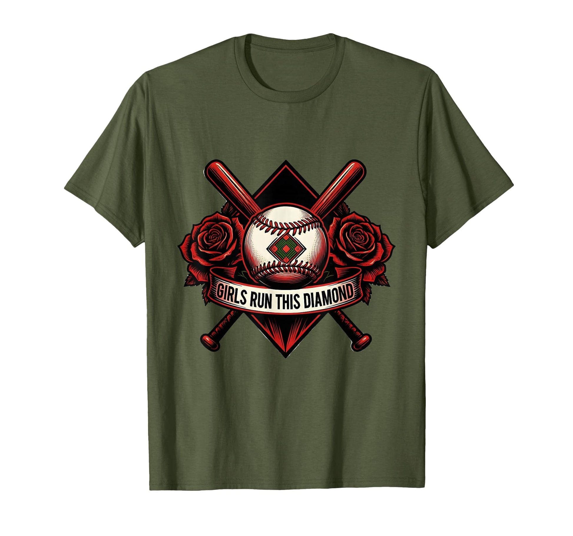 Run This Diamond Baseball T-Shirt - Unique Graphic Unisex - T-Shirt, Sweatshirt, Hoodie