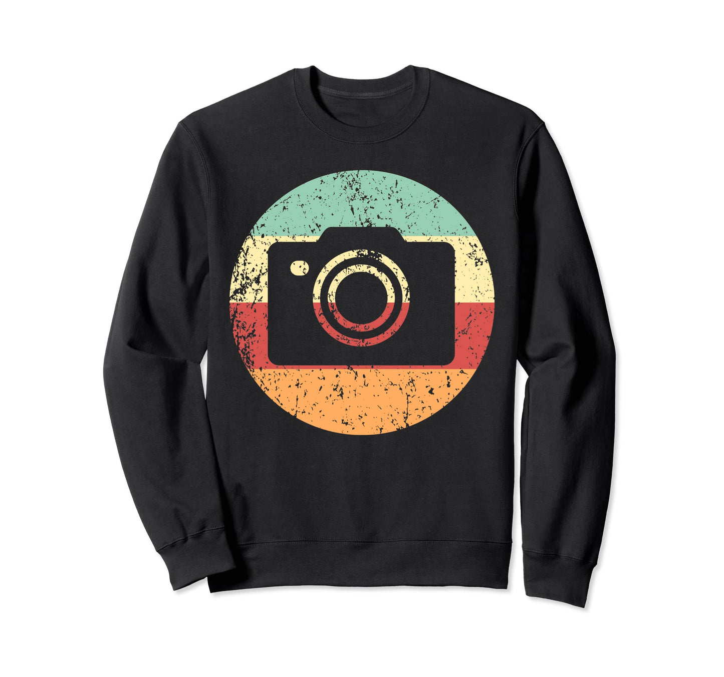 Photographer Camera 1970S Circle Sweatshirt - Streetwear Style Unisex - T-Shirt, Sweatshirt, Hoodie