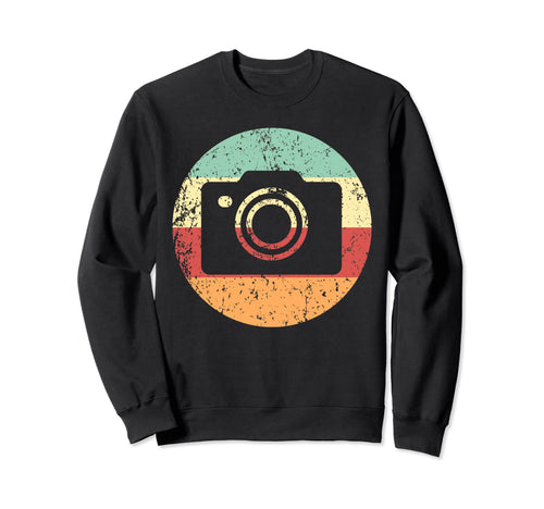 Photographer Camera 1970S Circle Sweatshirt - Streetwear Style Unisex - T-Shirt, Sweatshirt, Hoodie