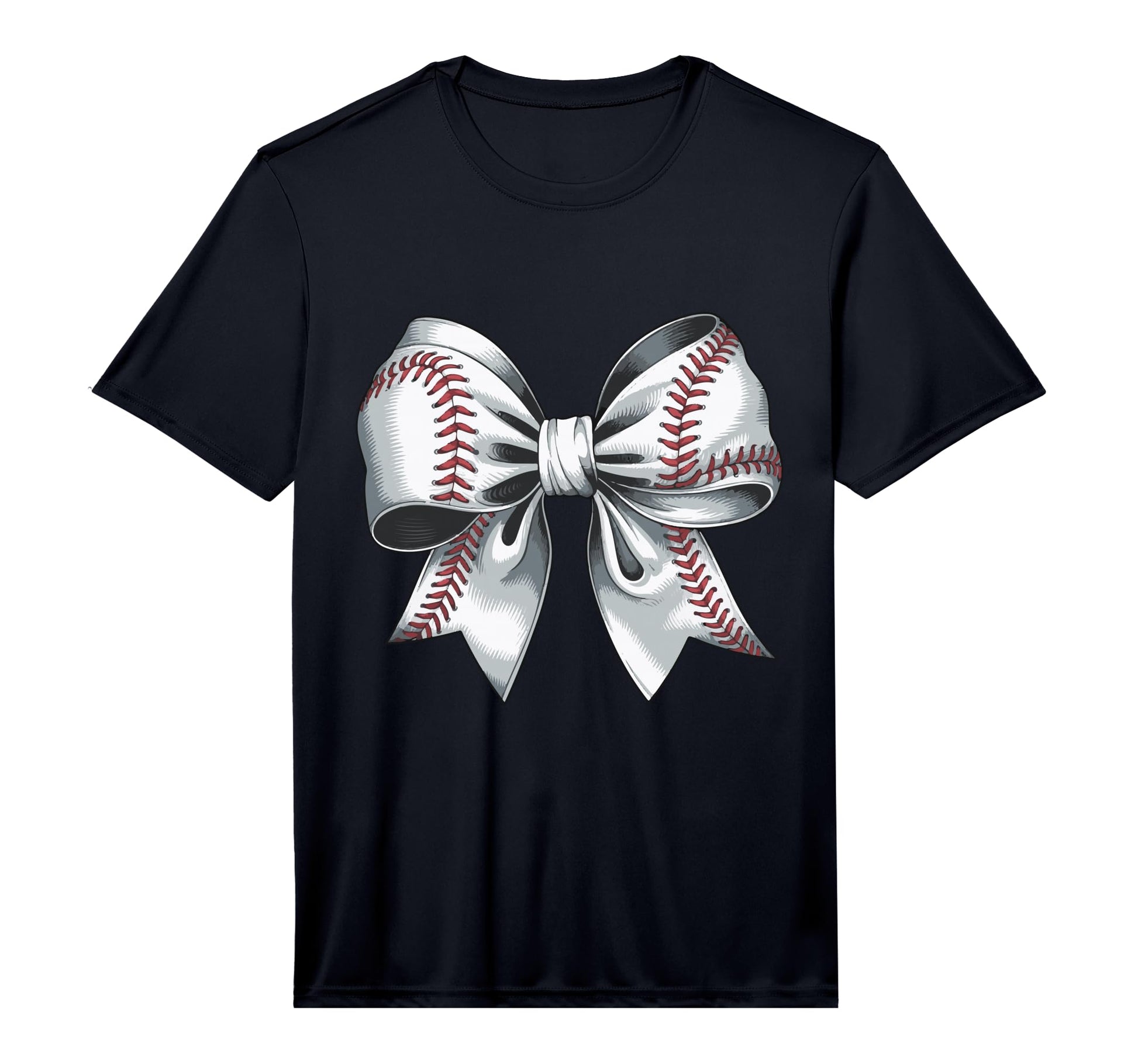 Baseball Bow Baseball Mom Mothers T-Shirt - Casual Everyday Wear Unisex - T-Shirt, Sweatshirt, Hoodie
