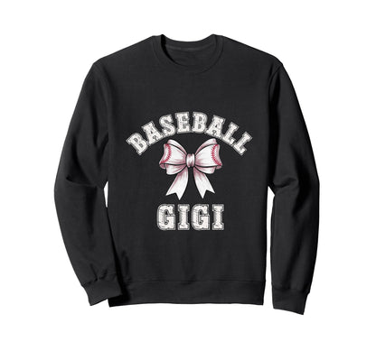 Coquette Baseball Gigi Bow Game Day Sweatshirt - Graphic Print Unisex - T-Shirt, Sweatshirt, Hoodie