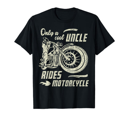 Only Uncle Rides Motorcycle Fathers Day T-Shirt - Graphic Print for Adults - T-Shirt, Sweatshirt, Hoodie
