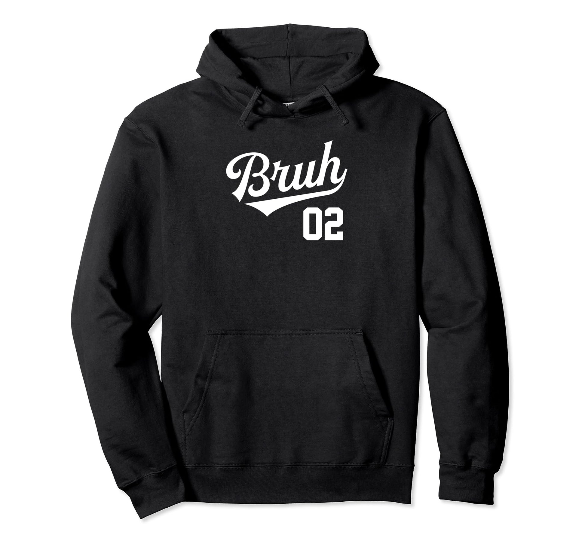 Bruh Baseball Number 02 Sports Bro Hoodie - Custom Art Print Men Women - T-Shirt, Sweatshirt, Hoodie