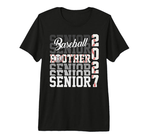 Senior 2027 Baseball Brother Proud T-Shirt - Aesthetic Graphic Men Women - T-Shirt, Sweatshirt, Hoodie