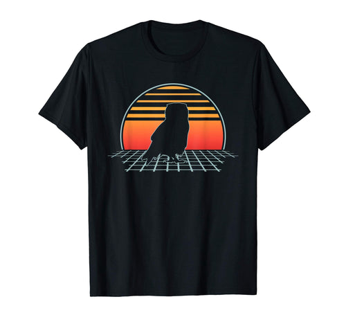 Owl 70S 80S Animal Vaporwave Aesthetic T-Shirt - Fun Novelty Design Unisex - T-Shirt, Sweatshirt, Hoodie