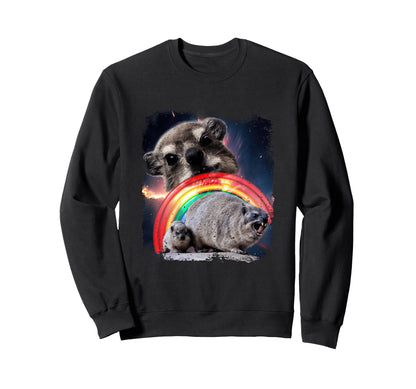 Hyrax Rainbow Ugly Funny Meme Sweatshirt - Aesthetic Graphic Men Women - T-Shirt, Sweatshirt, Hoodie