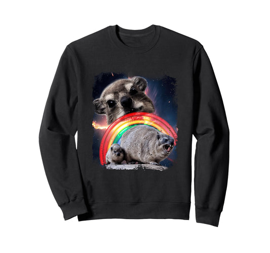 Hyrax Rainbow Ugly Funny Meme Sweatshirt - Aesthetic Graphic Men Women - T-Shirt, Sweatshirt, Hoodie