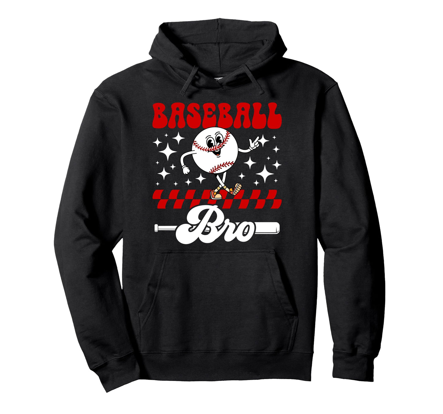 Baseball Bro Groovy Baseball Brother Hoodie - Trendy Graphic Men Women - T-Shirt, Sweatshirt, Hoodie