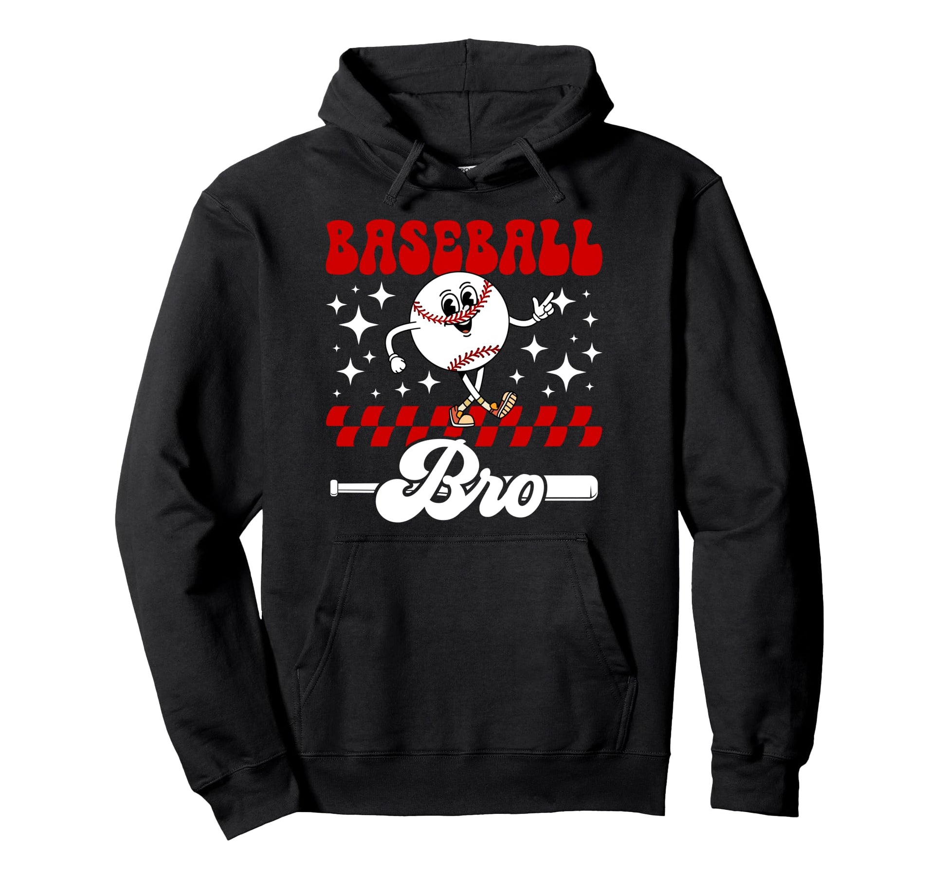 Baseball Bro Groovy Baseball Brother Hoodie - Trendy Graphic Men Women - T-Shirt, Sweatshirt, Hoodie