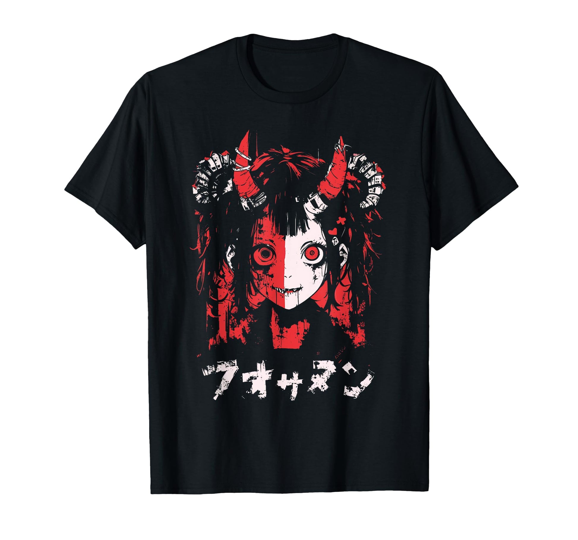 Goth Grunge Demon Anime Waifu Horror T-Shirt - Aesthetic Graphic Men Women - T-Shirt, Sweatshirt, Hoodie
