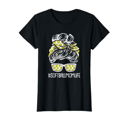 Softball Mom Life Mothers Day Sport Lover T-Shirt - Novelty Apparel Unisex - T-Shirt, Sweatshirt, Hoodie