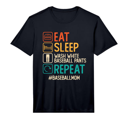 Mens Wash White Baseball Pants Moms T-Shirt - Trendy Graphic for Adults - T-Shirt, Sweatshirt, Hoodie