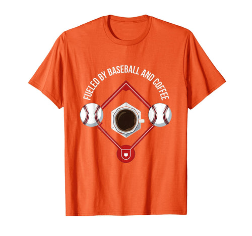 Fueled Baseball And Coffee Baseball Mama T-Shirt - Graphic Print Men Women - T-Shirt, Sweatshirt, Hoodie