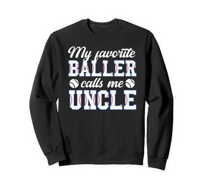 Proud Baseball Uncle Baseball Player Sweatshirt - Unique Graphic Unisex - T-Shirt, Sweatshirt, Hoodie