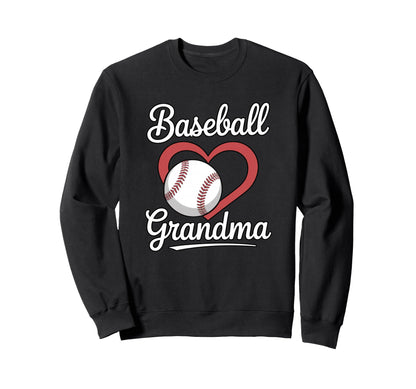 Baseball Grandma Proud Grandkid Sweatshirt - Fun Novelty Design for Adults - T-Shirt, Sweatshirt, Hoodie
