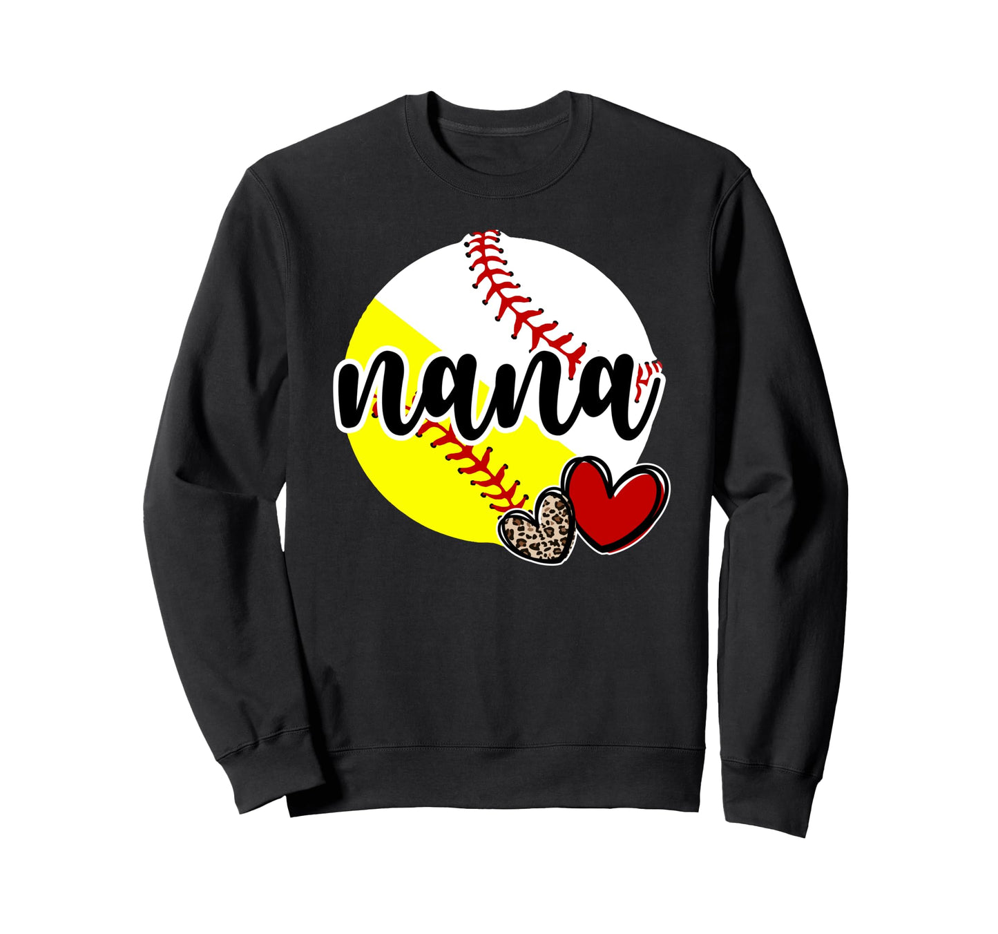 Baseball Softball Nana Proud Softball Sweatshirt - Unique Graphic Unisex - T-Shirt, Sweatshirt, Hoodie