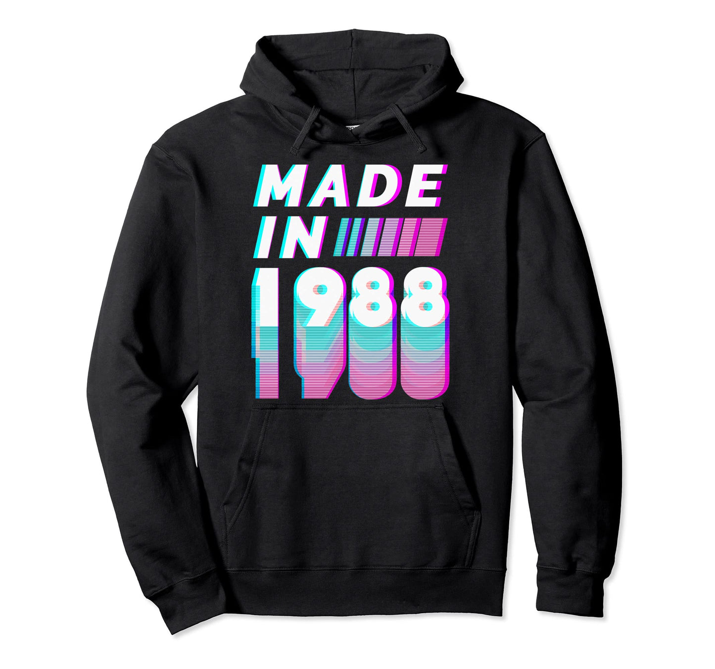 Made 1988 Vaporwave Aesthetic 33Rd Birthday Hoodie - Graphic Print Unisex - T-Shirt, Sweatshirt, Hoodie