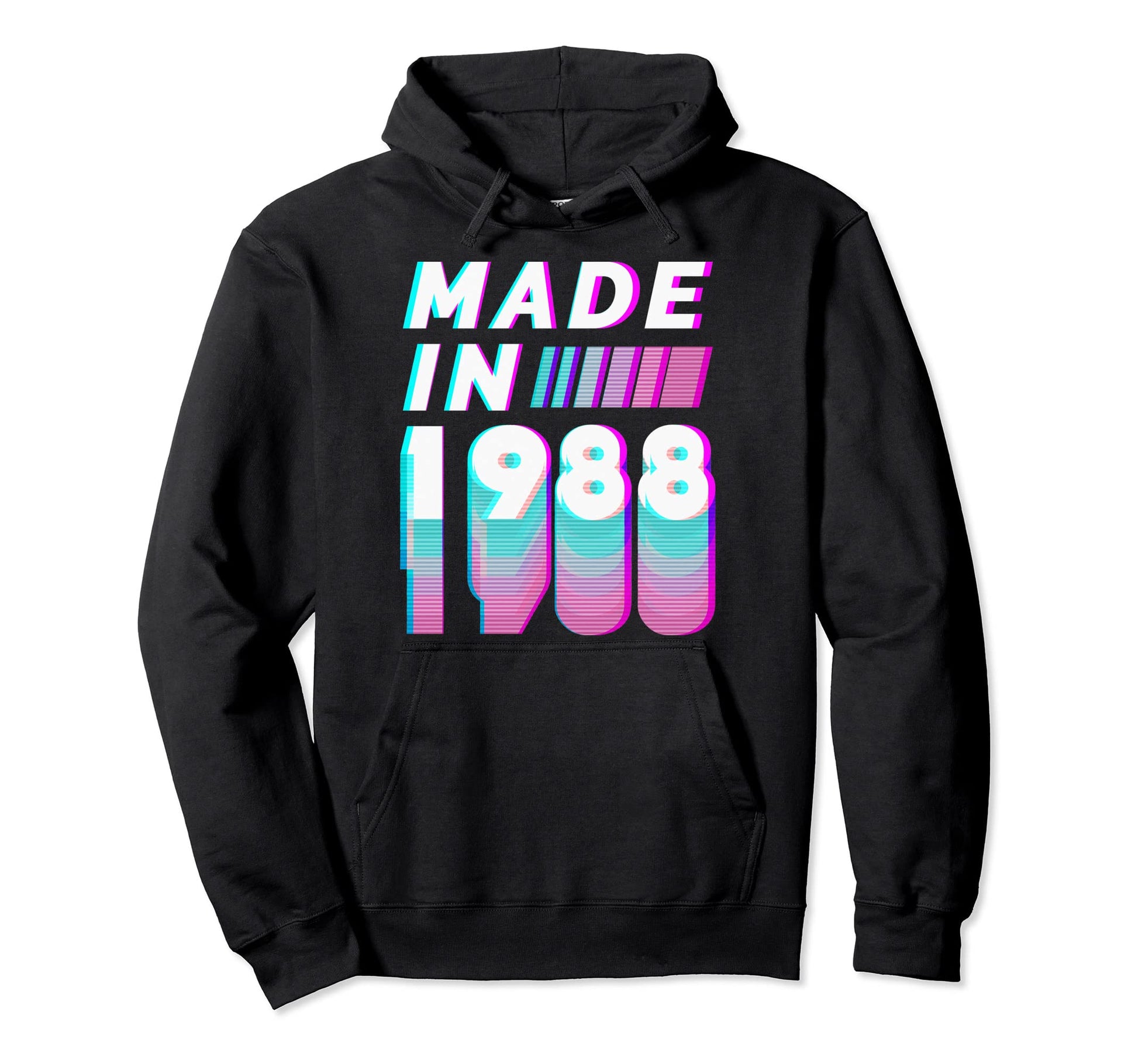Made 1988 Vaporwave Aesthetic 33Rd Birthday Hoodie - Graphic Print Unisex - T-Shirt, Sweatshirt, Hoodie