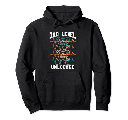 Dad Level Unlocked 2024 New Dad To Be Hoodie - Minimalist Print Men Women - T-Shirt, Sweatshirt, Hoodie