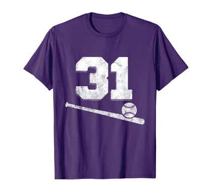 Baseball Jersey Number 31 Player T-Shirt - Aesthetic Graphic Men Women - T-Shirt, Sweatshirt, Hoodie