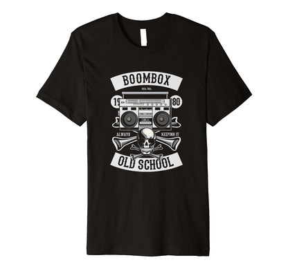 Old School Boombox Old School T-Shirt - Fun Novelty Design for Adults - T-Shirt, Sweatshirt, Hoodie