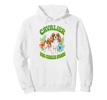 Cavalier King Charles Spaniel Groovy Hoodie - Novelty Apparel Men Women - T-Shirt, Sweatshirt, Hoodie