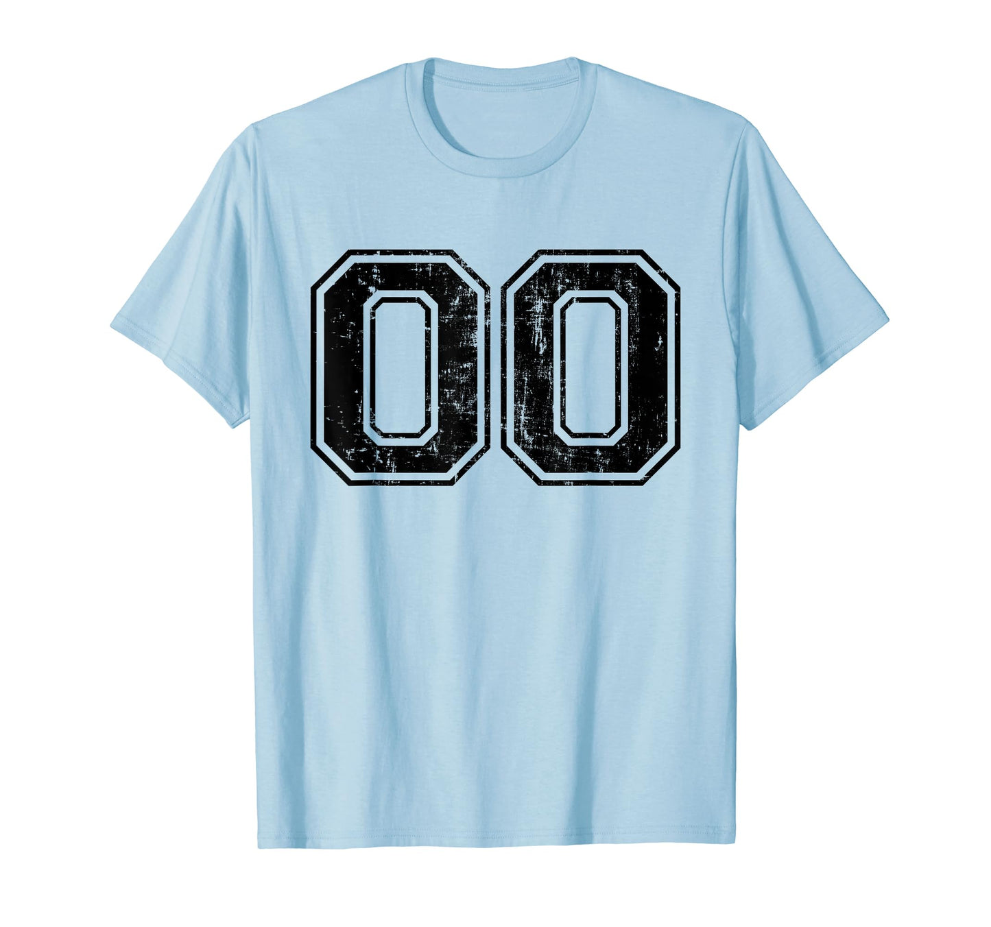 Number 00 Varsity Distressed T-Shirt - Casual Everyday Wear for Adults - T-Shirt, Sweatshirt, Hoodie