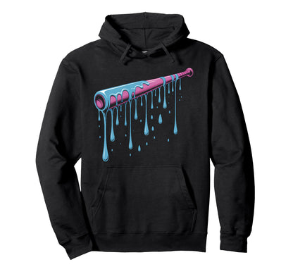 Ice Cream Baseball Bat Drip Game Baseball Hoodie - Graphic Print Men Women - T-Shirt, Sweatshirt, Hoodie