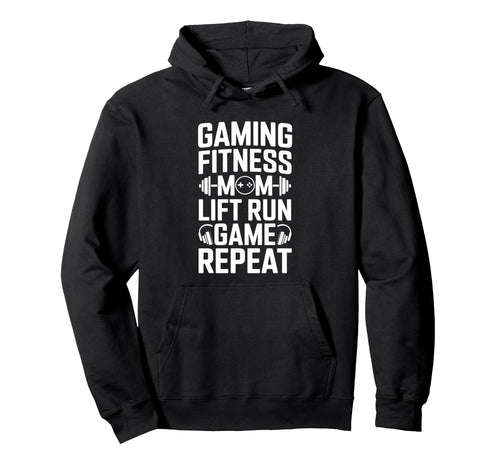 Gaming Fitness Dog Mom Lift Run Game Hoodie - Aesthetic Graphic Unisex - T-Shirt, Sweatshirt, Hoodie