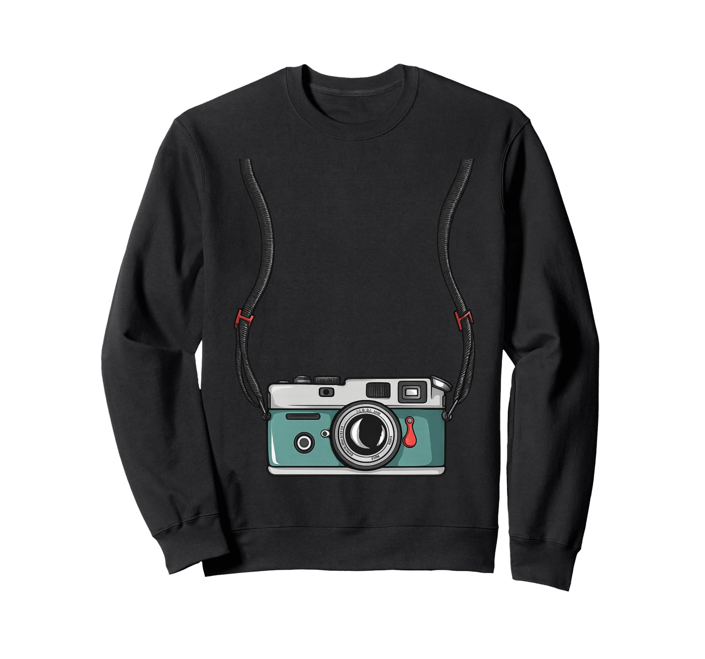 Photographer Camera Neck Strap Sweatshirt - Trendy Graphic Unisex - T-Shirt, Sweatshirt, Hoodie