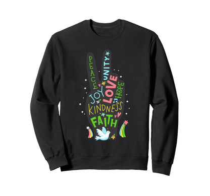 Peace Sign Hippie Symbol 60S 70S Sweatshirt - Streetwear Style for Adults - T-Shirt, Sweatshirt, Hoodie