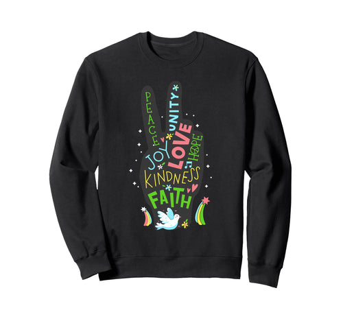 Peace Sign Hippie Symbol 60S 70S Sweatshirt - Streetwear Style for Adults - T-Shirt, Sweatshirt, Hoodie