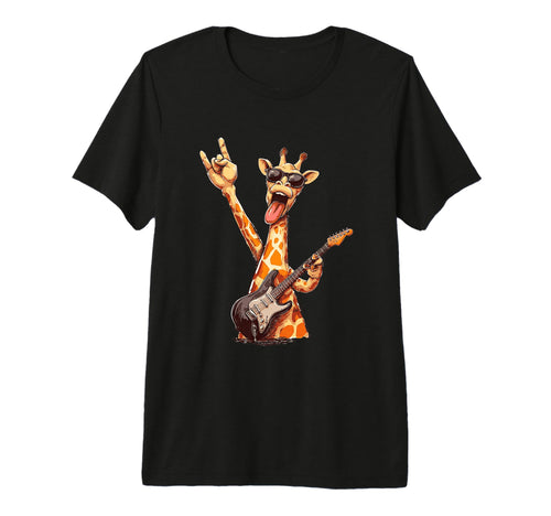 Funny Giraffe Rock Music Sunglasses T-Shirt - Unique Graphic Men Women - T-Shirt, Sweatshirt, Hoodie