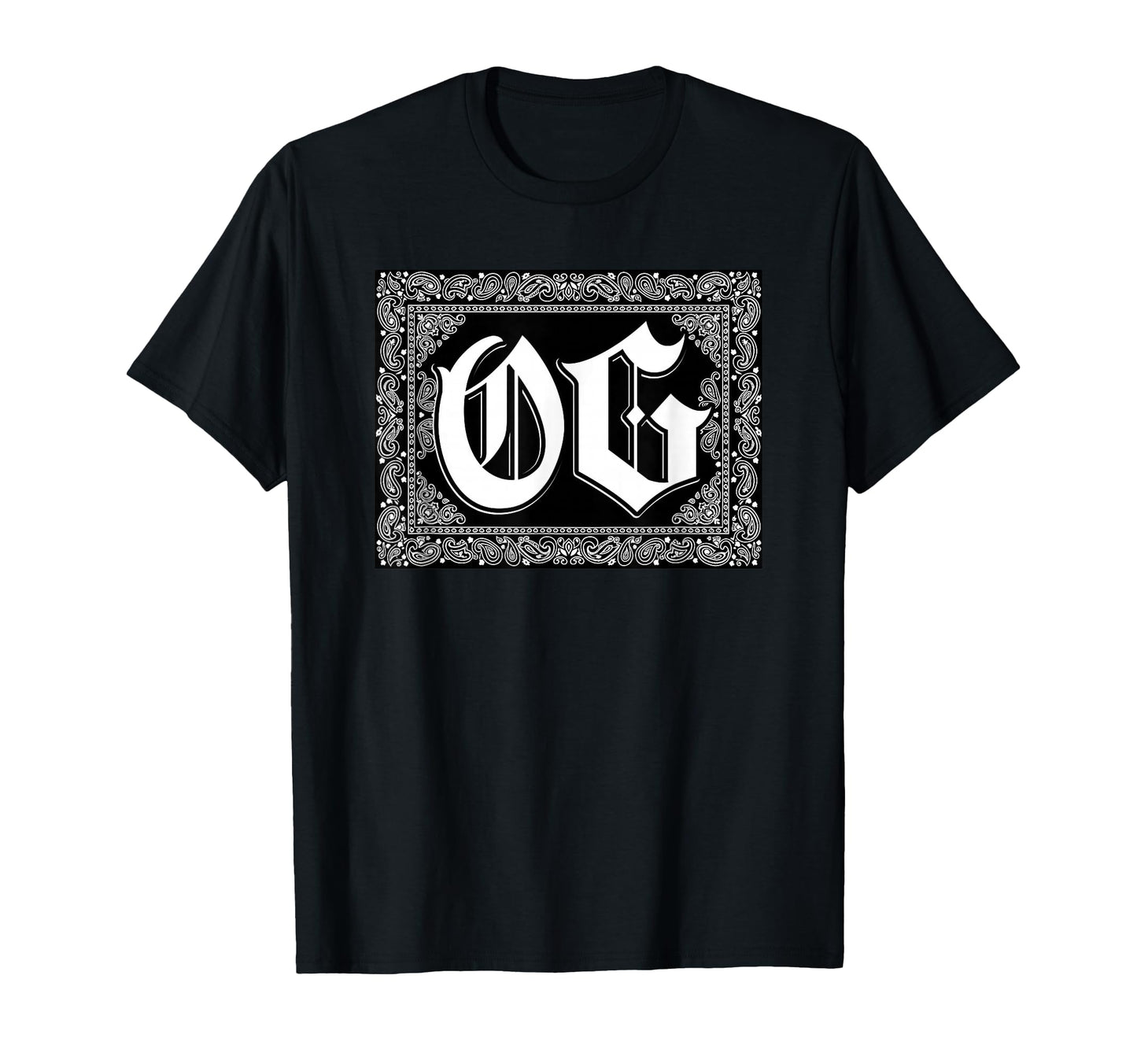 Og Bandana Black Original Gangster T-Shirt - Custom Art Print for Adults - T-Shirt, Sweatshirt, Hoodie