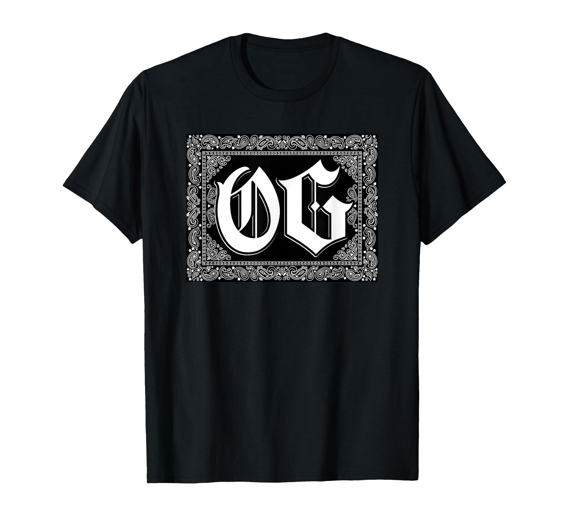 Og Bandana Black Original Gangster T-Shirt - Custom Art Print for Adults - T-Shirt, Sweatshirt, Hoodie