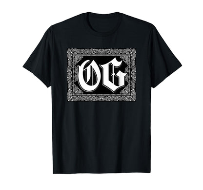 Og Bandana Black Original Gangster T-Shirt - Custom Art Print for Adults - T-Shirt, Sweatshirt, Hoodie